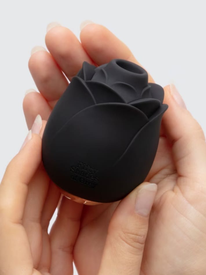 Fifty Shades of Grey Black Rose Silicone Clitoral Suction Stimulator